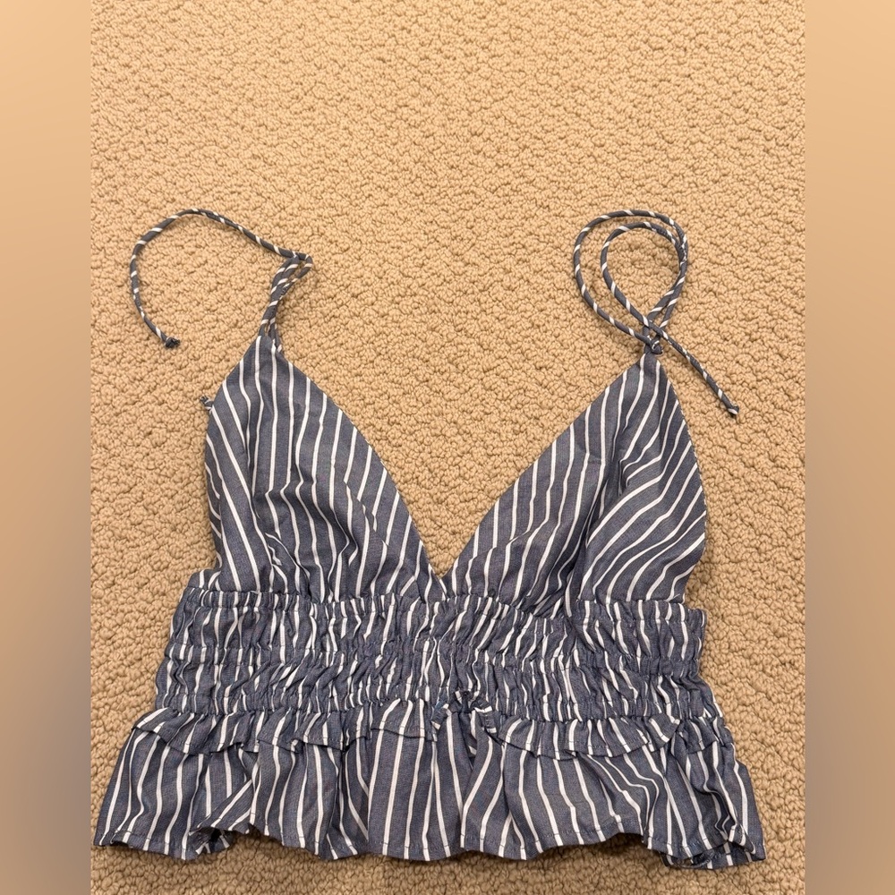 Striped Peplum Top
